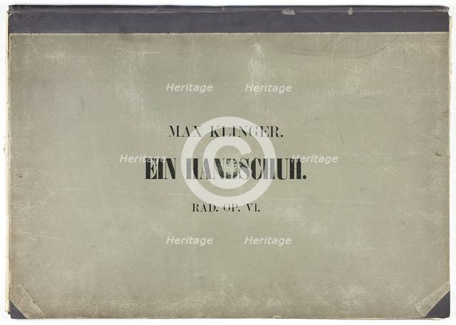 Portfolio Cover to A Glove, 1881. Creator: Max Klinger.