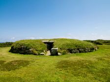 Porth Hellick Down burial chamber, St Mary's, Isles of Scilly, Cornwall, 2009. Creator: Historic England Staff Photographer