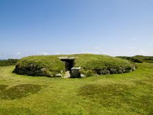 Porth Hellick Down burial chamber, St Mary's, Isles of Scilly, Cornwall, 2009. Creator: Historic England Staff Photographer