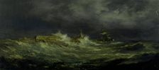 Porthcawl in a Storm, 1900. Creator: Richard Short