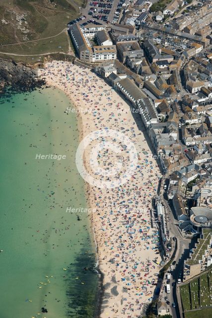 Porthmeor Beach, St Ives, Cornwall, 2016. Creator: Damian Grady.