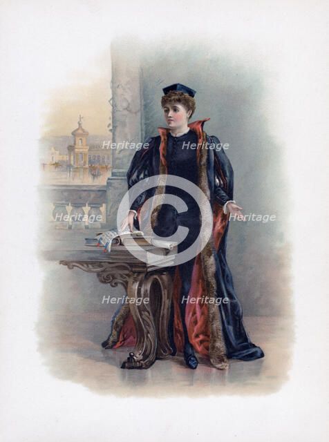 'Portia', 1891.Artist: Fanny Bowers