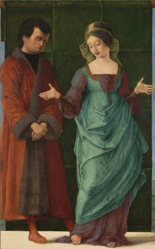 Portia and Brutus. Artist: Ercole de Roberti (ca 1450-1496)