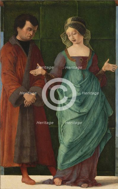 Portia and Brutus. Artist: Ercole de' Roberti (ca 1450-1496)
