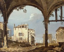 Portico with a Lantern, 1741/45. Creator: Unknown