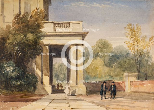 Portico, Chelsea Hospital, 1820-40. Creator: David Cox the Elder.