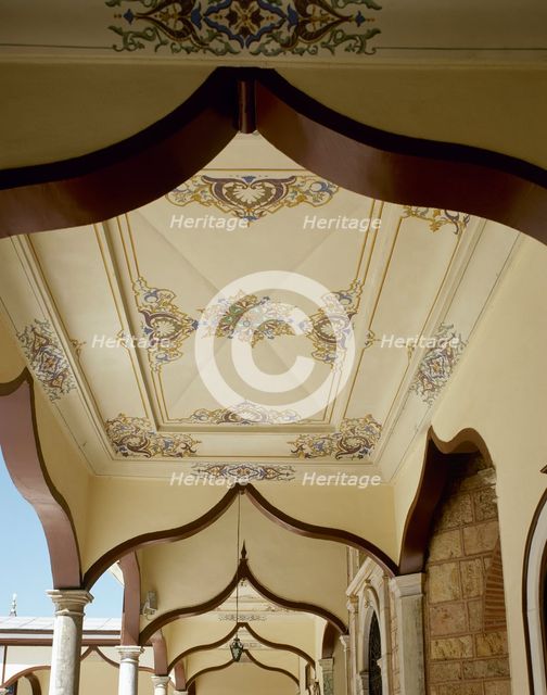 Portico, Green Mosque (Yesil  Camii) or Mosque of Mehmed I, Bursa, Turkey, 1999.  Creator: LTL.