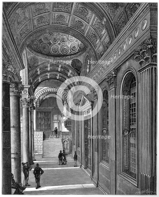 Portico of the Pazzi Chapel, Cloister of Santa Croce Basilica, Florence, 1882. Artist: Unknown