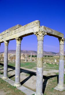 Portico of the Petronii, Thuburbo Majus, Tunisia. Creator: Vivienne Sharp