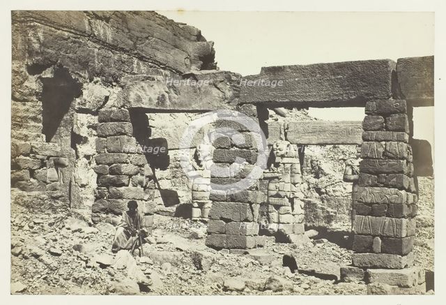 Portico of the Temple of Cerf Hossayn, Nubia, 1857. Creator: Francis Frith.