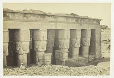 Portico of the Temple of Dendera, 1857. Creator: Francis Frith