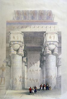 Portico of the Temple of Dendera 19th century. Artist: David Roberts