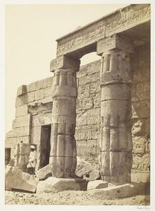 Portico of the Temple of Goorneh, 1858/62. Creator: Francis Frith