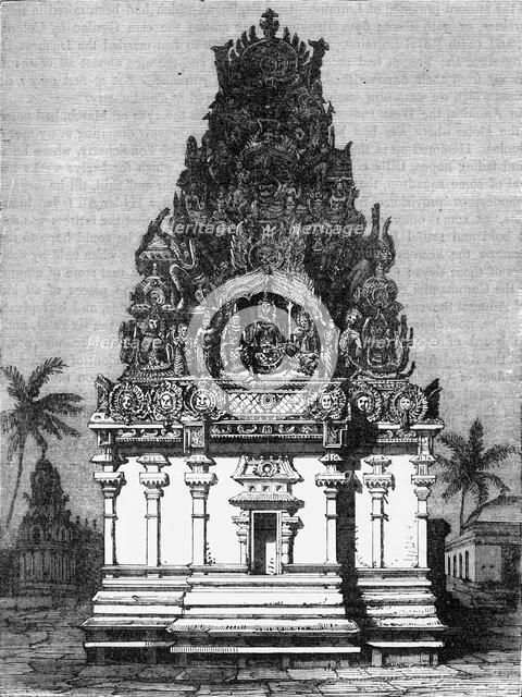 'Portico of a Pagoda at Pondicherry', c1891. Creator: James Grant.