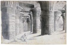 Portico of Esuch, Egypt 1822. Artist: Wilkinson