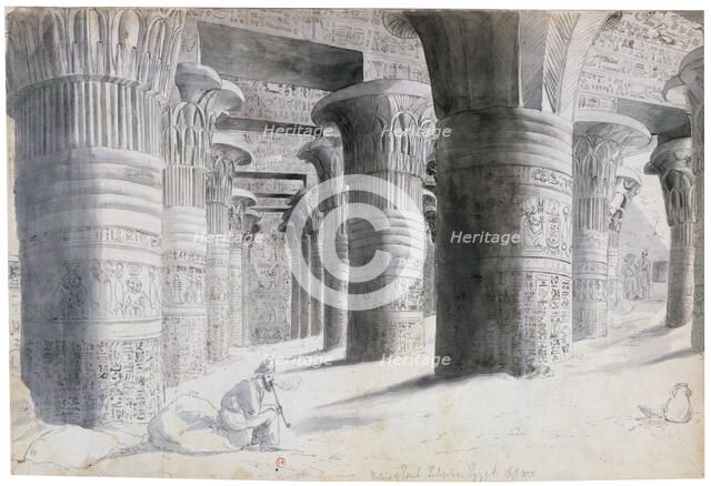 'Portico of Esuch, Egypt', 1822. Artist: Wilkinson