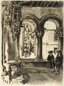 Portico San Martín, Segovia, c. 1903. Creator: Joseph J Pennell