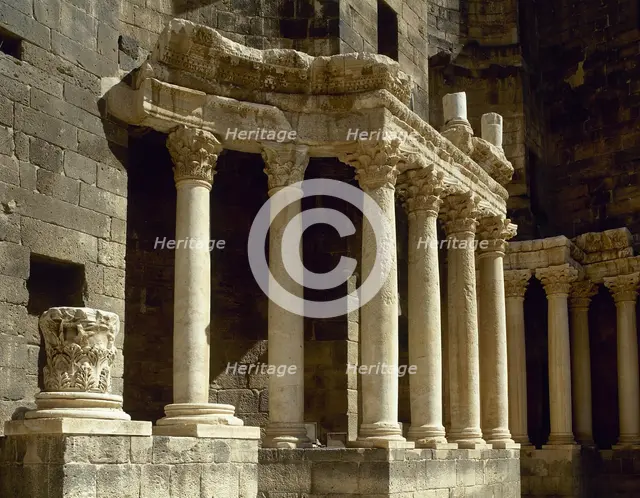 Porticus post scaenam, Roman Theatre, Bosra, Syria, 2001.  Creator: LTL.