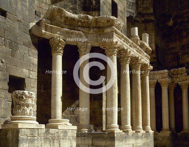 Porticus post scaenam, Roman Theatre, Bosra, Syria, 2001.  Creator: LTL.
