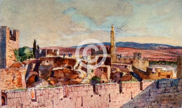 'Portion of the Citadel of Jerusalem', 1902. Creator: John Fulleylove.