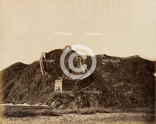 Portion of the Great Wall, 1860. Creator: Felice Beato.