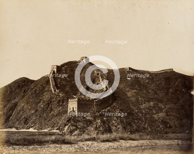 Portion of the Great Wall, 1860. Creator: Felice Beato.