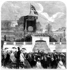 Portion of the State Ceremonial on the Upper Terrace of the Horticultural Society's Gardens, 1862. Creator: Unknown
