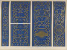 Portion of the painted pilasters in the Gabinetto d'Isabella d'Este at Mantua, 1850. Creator: Ludwig Gruner