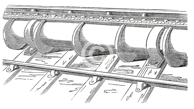 Portion of the tube on the line, 1845. Creator: Unknown.