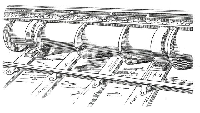 Portion of the tube on the line, 1845. Creator: Unknown.