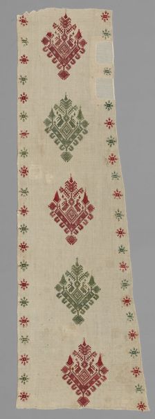 Portion of a Bed Tent, 1600s - 1700s. Creator: Unknown