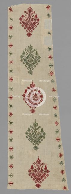 Portion of a Bed Tent, 1600s - 1700s. Creator: Unknown.