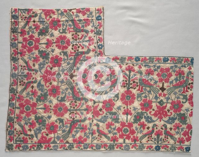 Portion of a Bed Sheet or Valance, 1500s - 1600s. Creator: Unknown.
