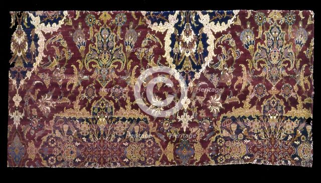 Portion of a Carpet, Turkey, 1575/1625. Creator: Unknown.