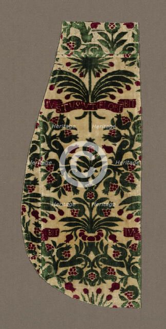 Portion of a Chasuble, Italy, 1450/1500. Creator: Unknown.