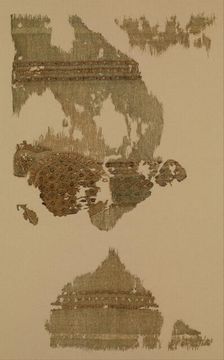 Portion of a Garment with Geometric Patterns, Egypt, 12th century. Creator: Unknown