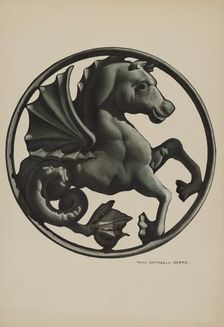 Portion of Fence, c. 1941. Creator: Rose Campbell-Gerke