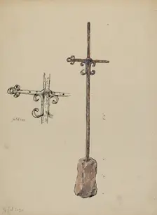 Portion of Original Weather Vane, c. 1936. Creator: Geoffrey Holt