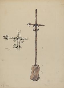 Portion of Original Weather Vane, c. 1936. Creator: Geoffrey Holt