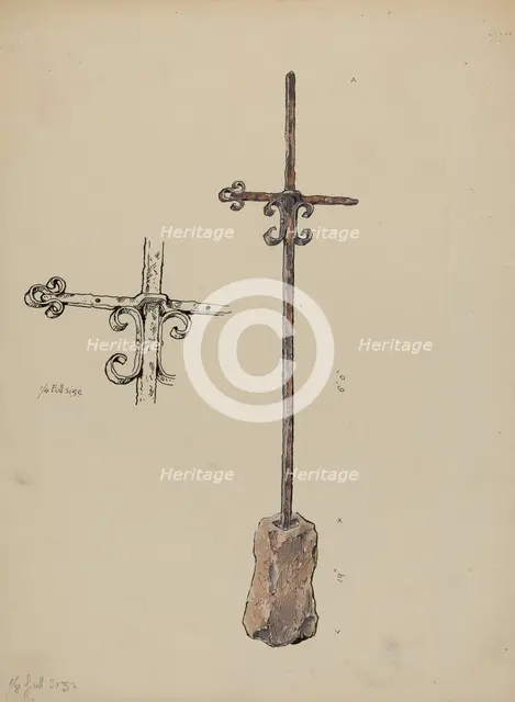 Portion of Original Weather Vane, c. 1936. Creator: Geoffrey Holt.