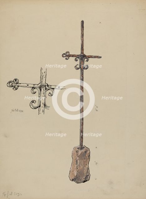 Portion of Original Weather Vane, c. 1936. Creator: Geoffrey Holt.