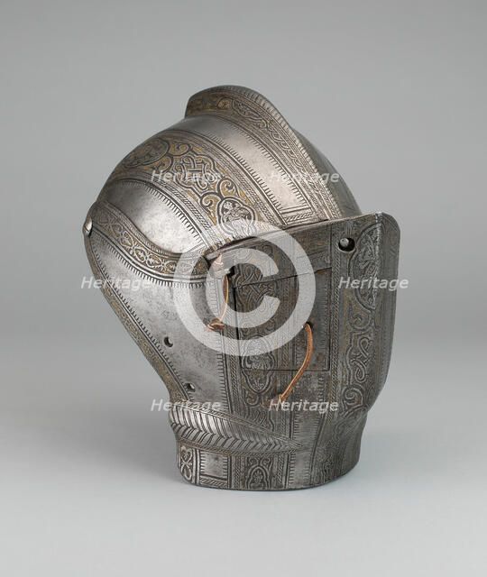 Portions of a Jousting Helmet, Milan, 1570/80. Creator: Unknown.