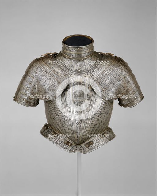 Portions of an armour for  Vincenzo Luigi di Capua (d. 1627), Italian, Milan, ca. 1595. Creator: Pompeo della Cesa.