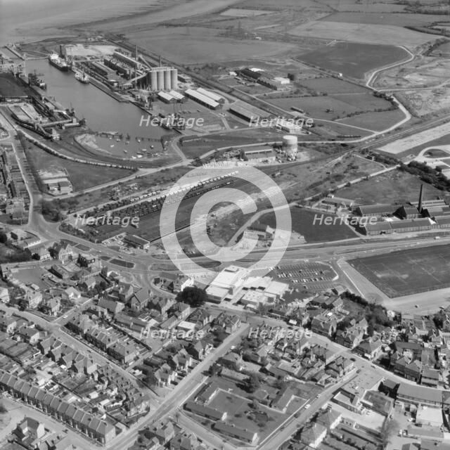 Portishead Dock and branch railway line, Portishead, North Somerset, 1972. Artist: Aerofilms.