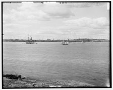 Portland and the harbor from House Island, Portland, c.between 1890 and 1901. Creator: Unknown