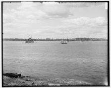 Portland and the harbor from House Island, Portland, c.between 1890 and 1901. Creator: Unknown