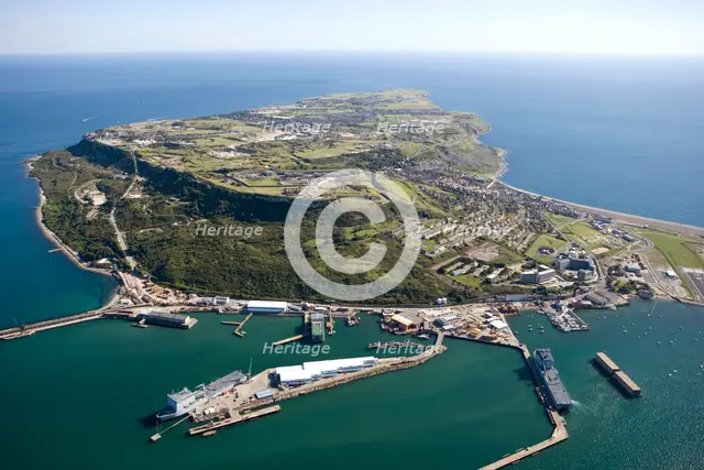 Portland Harbour and the Isle of Portland, Dorset, 2007. Artist: Historic England Staff Photographer.