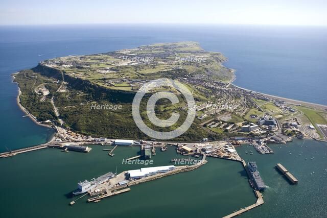Portland Harbour and the Isle of Portland, Dorset, 2007. Artist: Historic England Staff Photographer.