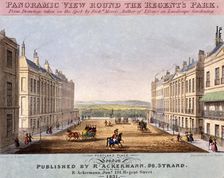 Portland Place, Marylebone, London, 1831. Artist: SH Hughes