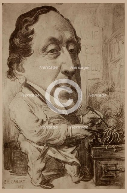 Portrait Caricature of the composer Gioachino Antonio Rossini (1792-1868), c 1850. Creator: Carjat, Étienne (1828-1906).